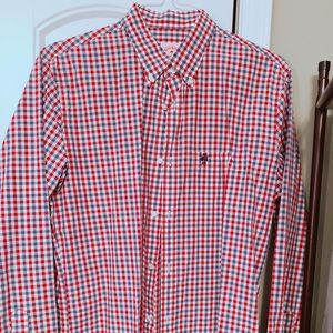 Brooks brothers red fleece button down